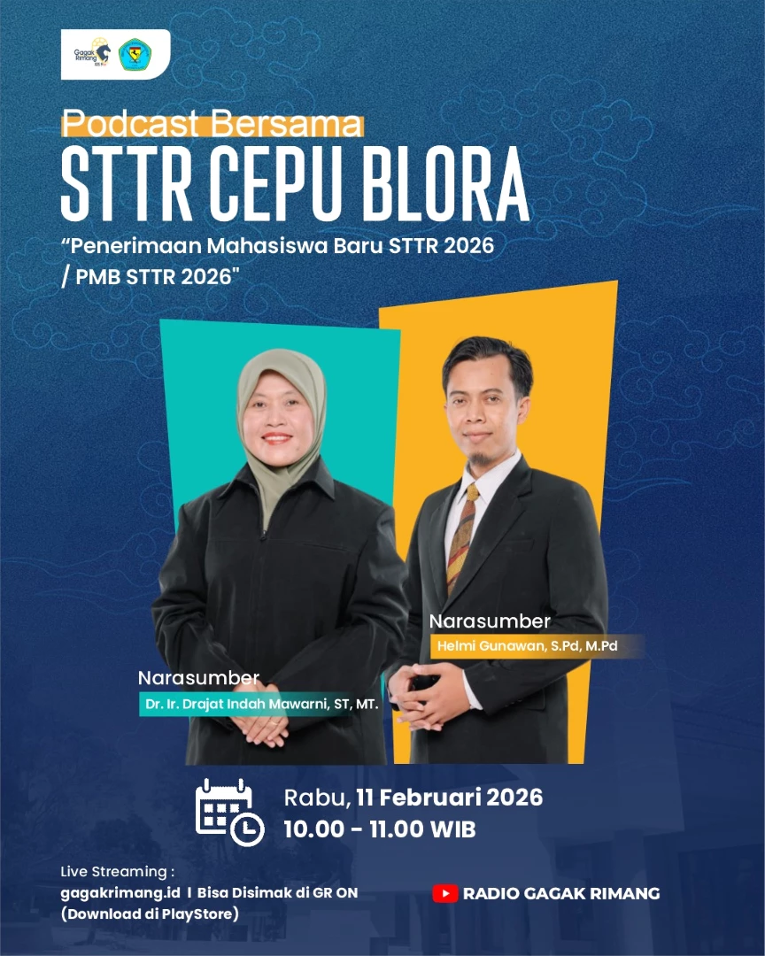 STTR Ronggolawe Cepu Hadir di Podcast Radio Gagak Rimang Blora Bahas PMB 2026