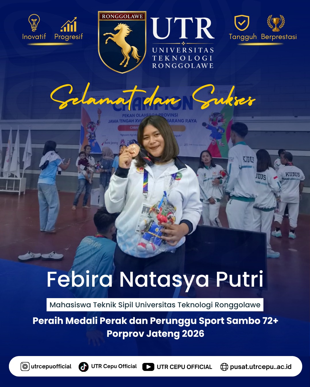 Mahasiswa UTR Raih Prestasi di Porprov Jateng 2026!